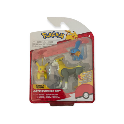 Pokémon Battle Figure Set: Pikachu, Mudkip, Boltund